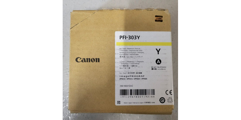 Tinte Canon PFI-303Y Gelb Neu OVP B-Ware Original iPF 810 02.2016 . Tinte Canon PFI-303Y Gelb Neu OVP B-Ware Original iPF 810 02.2016 .