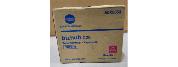 Toner Konica Minolta TNP27M Magenta A0X5353 Neu OVP B-Ware Original C25 . 