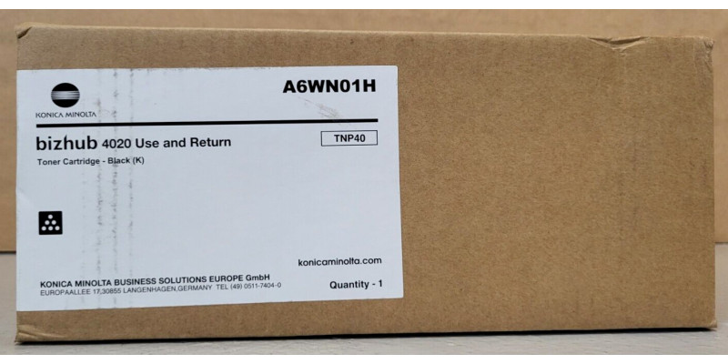 Toner TNP40 Schwarz Konica Minolta A6WN01H Neu OVP Original 4020  . 