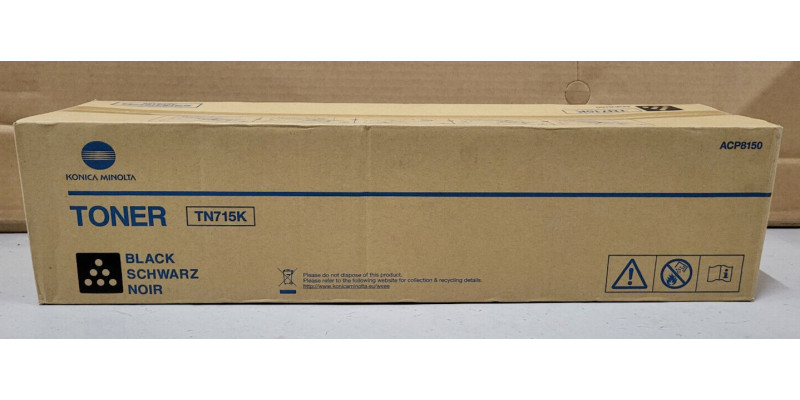 Toner Konica Minolta TN715K Schwarz ACP8150 Neu OVP A-Ware Original C750i . 