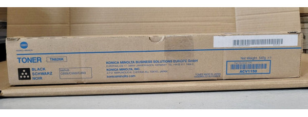 Toner Konica Minolta TN626K Schwarz ACV1150 Neu OVP A-Ware Original C650i . 