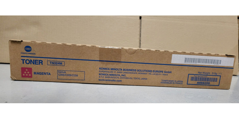 Toner TN324M Magenta A8DA350 Konica Minolta Neu OVP A-Ware Original C308  