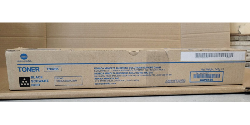 Toner Konica TN328K Schwarz AAV8150 Neu OVP A-Ware Original Bizhub C250i  