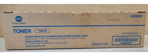 Toner Konica Minolta TN415 Schwarz A202052 Neu OVP A-Ware Bizhub 42 . 