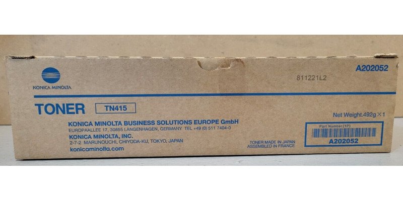 Toner Konica Minolta TN415 Schwarz A202052 Neu OVP A-Ware Bizhub 42 . 