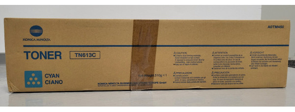 Toner Konica Minolta TN613C Cyan A0TM450 Neu OVP B-Ware Original C452  
