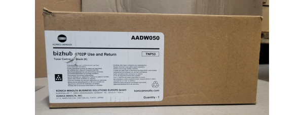 Toner TNP53 Schwarz AADW050 Konica Minolta Neu OVP B-Ware Original Bizhub 4702P 