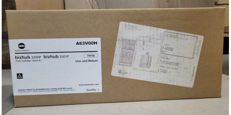 Toner Konica Minolta TNP-36 Black TNP36 Bizhub 3300P Neu OVP A63V00H  