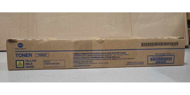 Toner TN324Y Gelb A8DA250 Konica Minolta Neu OVP A-Ware Original C368 . 