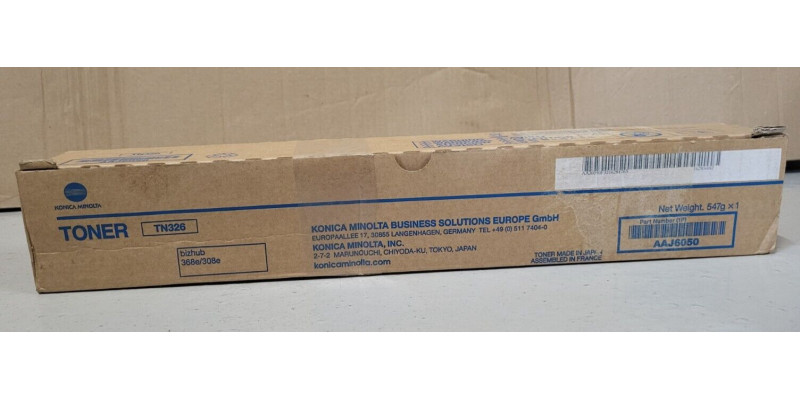 Toner TN326 Konica Minolta AAJ6050 Neu OVP A-Ware Original 368e 308e  
