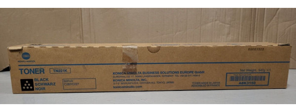 Toner TN221K Schwarz Konica Minolta Neu OVP A-Ware Original Bizhub C287  