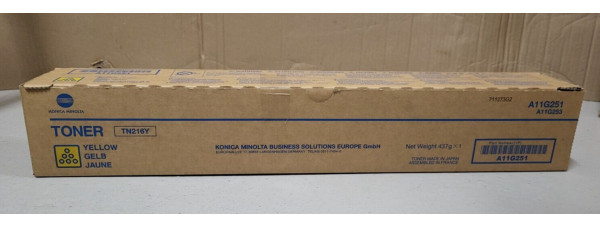Toner Konica Minolta TN216Y Gelb A11G251 Neu OVP Original C220  