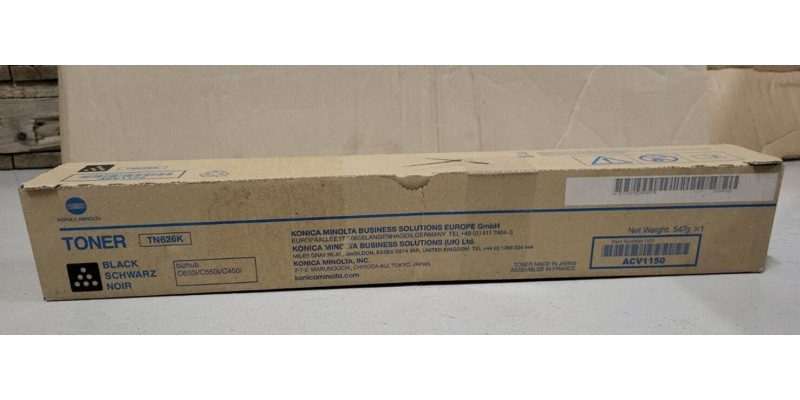 Toner Konica Minolta TN626K Schwarz ACV1150 Neu OVP Original C650i  
