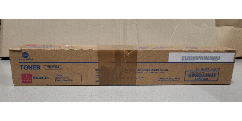 Toner TN221M Magenta A8K3350 Konica Minolta Neu OVP Original Bizhub C287 . 