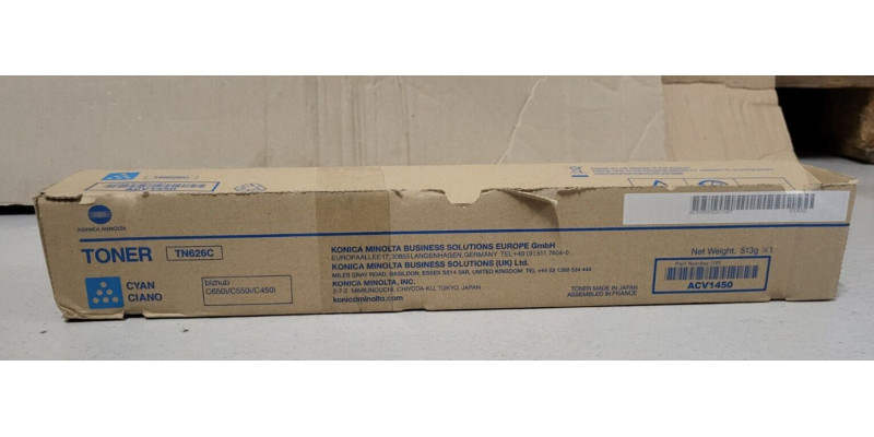 Toner Konica Minolta TN626C Cyan Neu OVP Original Bizhub C650i  . 