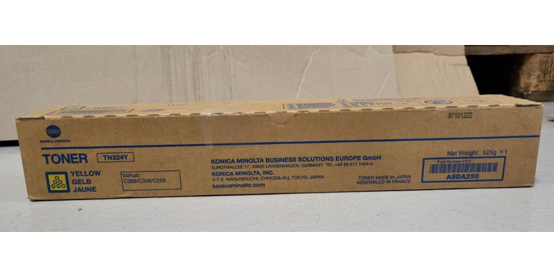 Toner TN324Y Gelb A8DA250 Konica Minolta Neu OVP Original C368 C308 . 