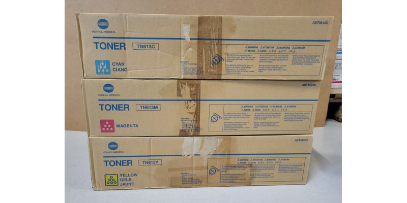 3 Toner Konica Minolta TN613C TN613M TN613Y Neu OVP Original C452 C552 . 