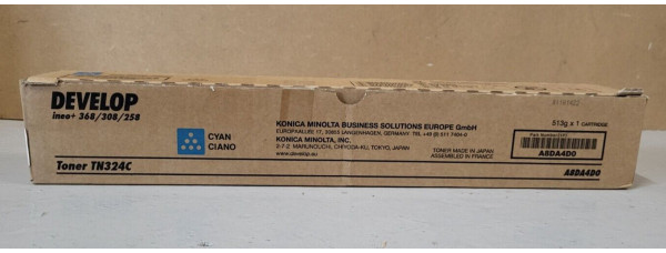Toner Develop TN324C Cyan A8DA4D0 Neu OVP A-Ware Original INEO +258  