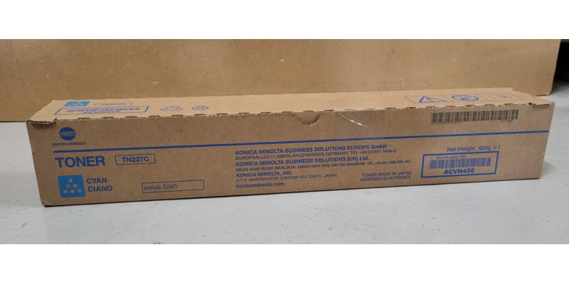 Toner Konica Minolta TN227C Cyan ACVH450 Neu OVP A-Ware Original C257i  