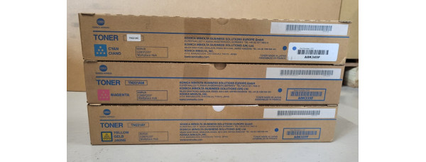 3 Toner Konica Minolta TN221AC TN221AM TN221AY Neu OVP A-Ware Original C287 C227 