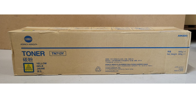 Toner Konica Minolta TN713Y Gelb A9K8250 Neu OVP Original C659 C759 . 