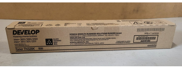 Toner Develop TN328K Schwarz AAV81D0 Neu OVP A-Ware Original INEO +360i . 