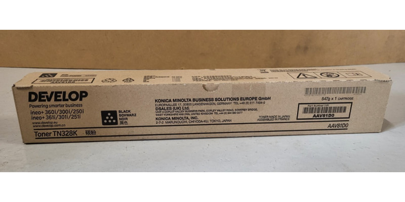 Toner Develop TN328K Schwarz AAV81D0 Neu OVP A-Ware Original INEO +360i . 