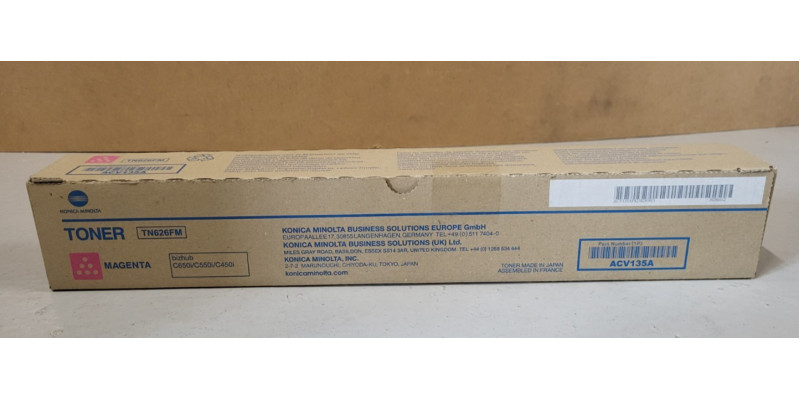 Toner Konica Minolta TN626FM Magenta  ACV135A Neu OVP A-Ware Bizhub C650i  