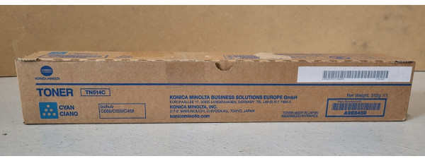 Toner TN514C Cyan Konica Minolta A9E8450 Neu OVP Original C658  . 