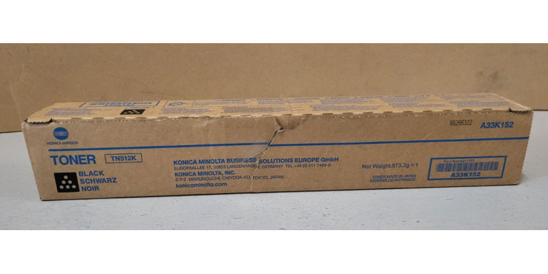 Toner Konica Minolta TN512K Schwarz A33K152 Neu OVP Original C364 C454 . 