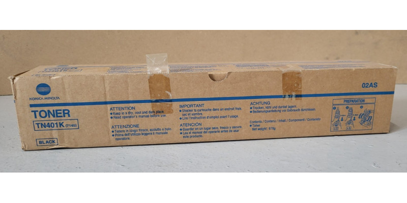 Toner TN401K Schwarz 02AS Konica Minolta Neu OVP A-Ware Original 7145  