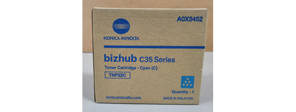 Toner Konica Minolta TNP22C Cyan Neu OVP A-Ware Original bizhub C35 Series  