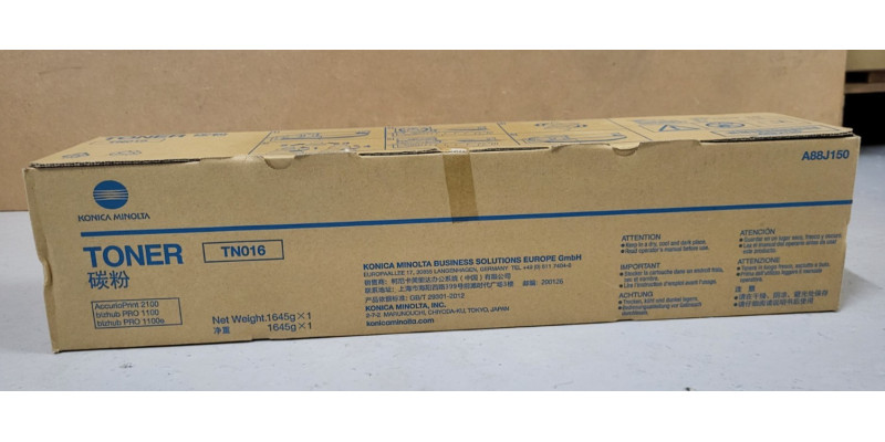 Toner Konica Minolta TN016 Schwarz A88J150 Neu OVP A-Ware AccurioPrint 2100  