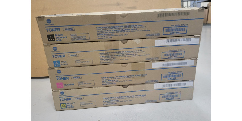 4 Toner Konica Minolta TN626C TN626M TN626Y TN626K Neu OVP A-Ware Original C650i 