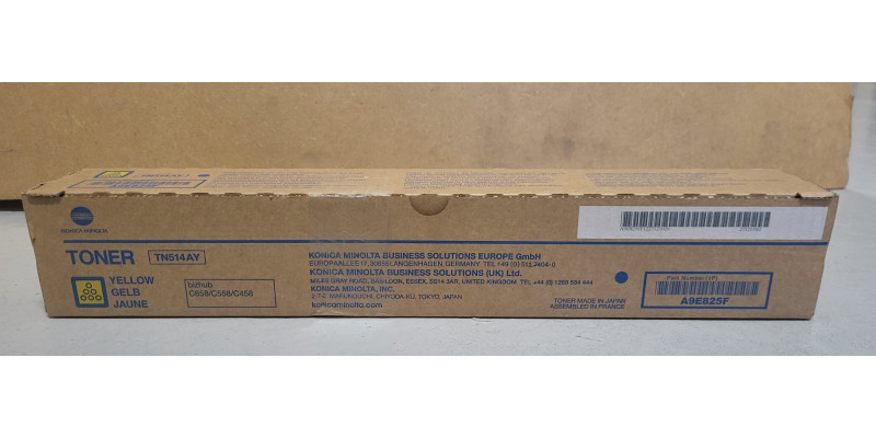 Toner Konica Minolta TN514AY Gelb A9E825F Neu OVP A-Ware Original C658 MwSt. 
