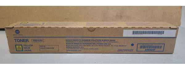 Toner Konica Minolta TN514AY Gelb A9E825F Neu OVP A-Ware Original C658 MwSt. 
