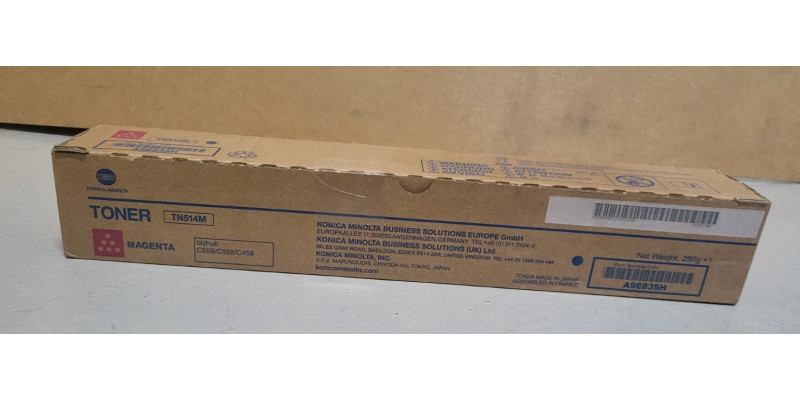 Toner Konica Minolta TN514M Magenta A9E835H Neu OVP A-Ware Original C458 MwSt. 
