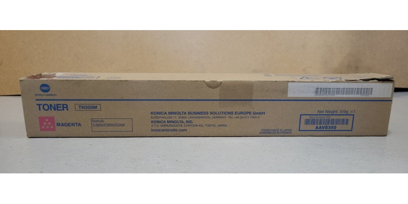 Toner Konica TN328M Magenta AAV8350 Neu OVP Original Bizhub C250i Rechnung MwSt. 