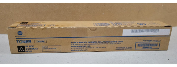 Toner TN324K Schwarz A8DA150 Konica Minolta Neu OVP Original C368 Rg MwSt. 