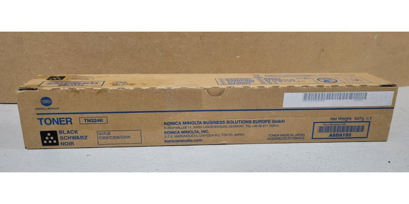Toner TN324K Schwarz A8DA150 Konica Minolta Neu OVP Original C368 Rg MwSt. 
