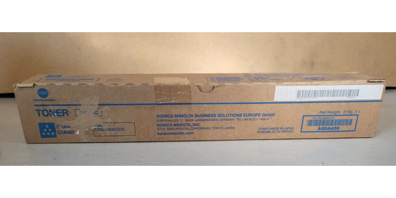 Toner TN324C Cyan A8DA450 Konica Minolta Neu OVP Original C368 C308 C258 Rg MwSt 