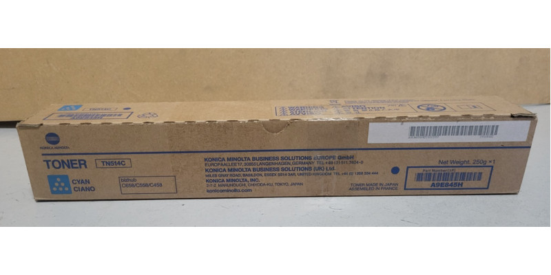 Toner TN514C Cyan Konica Minolta A9E845H Neu OVP A-Ware Original C658 Rg MwSt. 