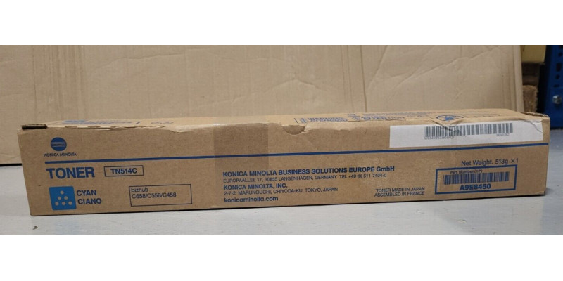 Toner TN514C Cyan Konica Minolta A9E8450 Neu OVP A-Ware Original C658 Rg MwSt. 
