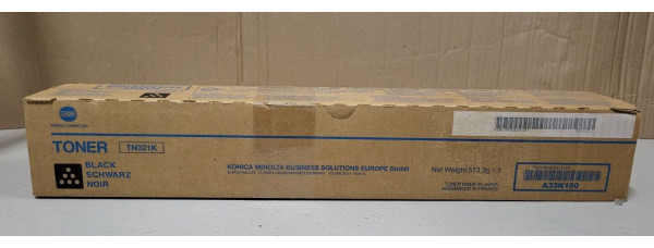 Toner Konica Minolta TN321K Black A33K150 Neu OVP A-Ware Original Bizhub C224 Rg 