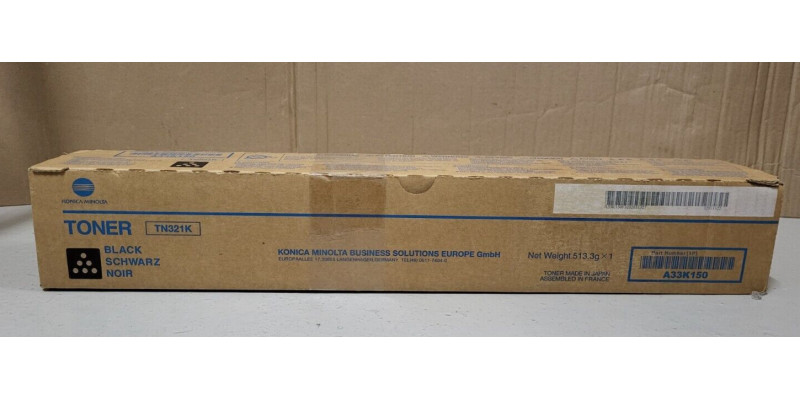 Toner Konica Minolta TN321K Black A33K150 Neu OVP A-Ware Original Bizhub C224 Rg 