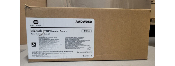 Toner TNP53 Schwarz AADW050 Konica Minolta Neu OVP Original Bizhub 4702P Rg MwSt 