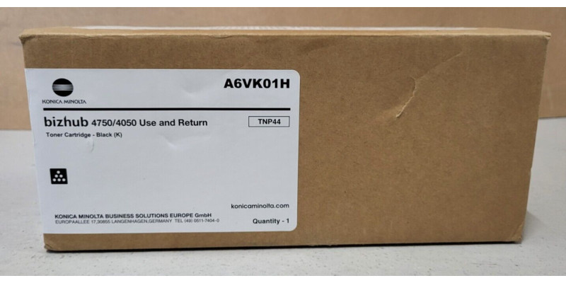Toner Konica Minolta TNP44 Schwarz A6VK01H Neu OVP A-Ware Original 4750 Rg MwSt Toner Konica Minolta TNP44 Schwarz A6VK01H Neu OVP A-Ware Original 4750 Rg MwSt