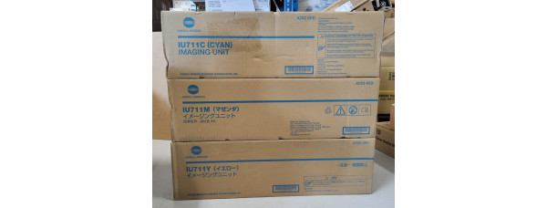 3 Trommeln Konica Minolta IU711C IU711M IU711Y Neu OVP A-Ware Original C654 Rg 