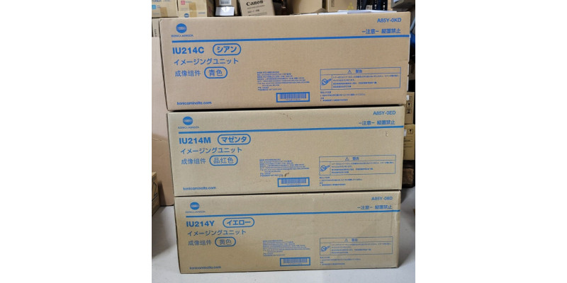 3 Trommeln IU214C IU214M IU214Y Konica Neu OVP A-Ware Original bizhub C227  