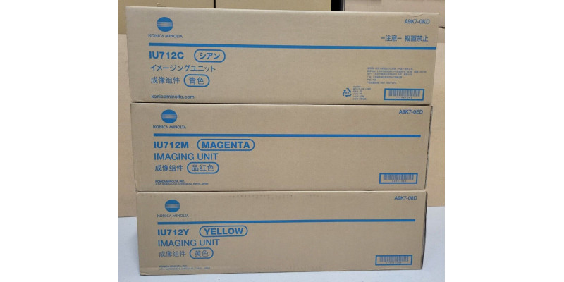 3 Trommeln Konica Minolta IU712C IU712M IU712Y Neu OVP A-Ware Original C659 Rg 